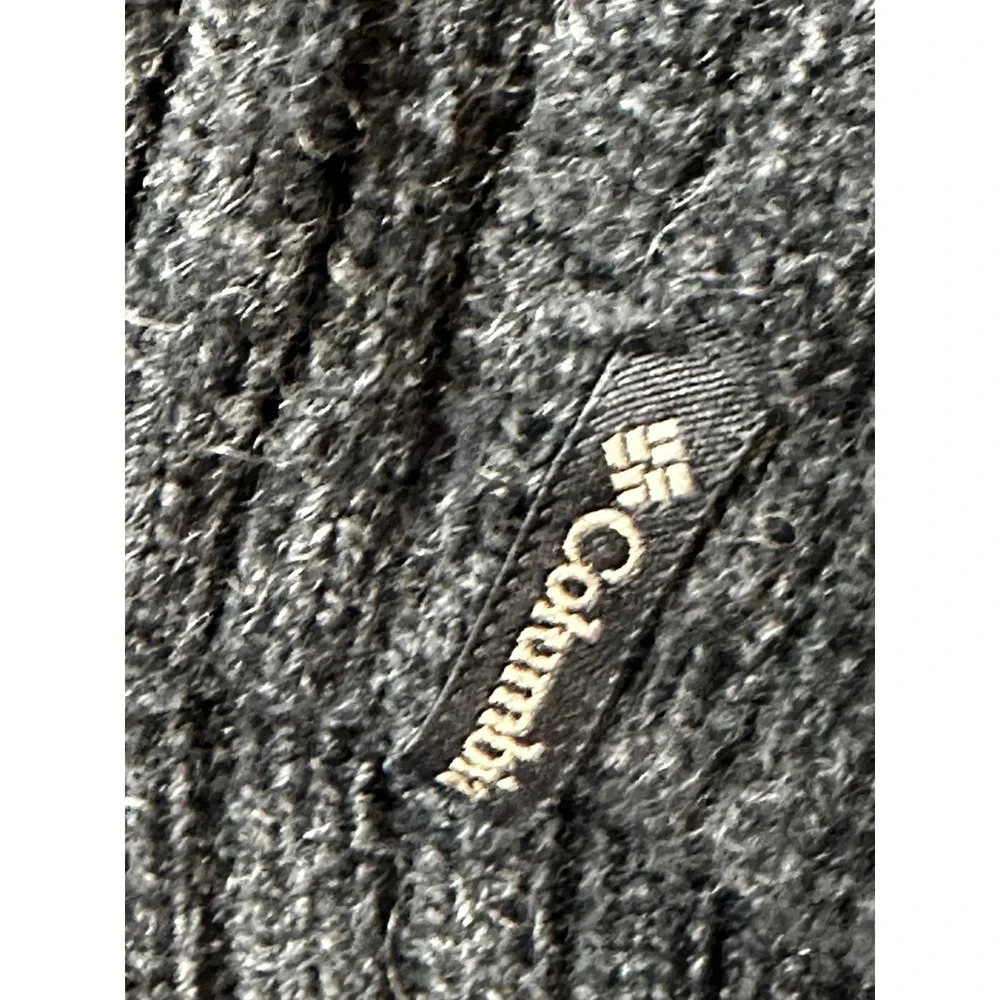 Columbia Mens Gray Wool Blend Quarter Zip Mock‎ Neck Sweater Elbow Patch XL